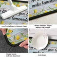 thumbnail image 5 of Lemon Kitchen Rug Decor Set of 2, Washable Microfiber Running Rugs Lemon Decoration Mats 17"x 47" + 17"x 23" (Light Blue), 5 of 6