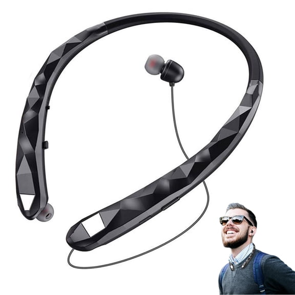 Neckband Bluetooth Headphones,Wireless Retractable Headset with Mic,Bluetooth 5.3 & IPX5 Sweatproof Earphones, 22H Playtime,Neckband Headphones with ANC,for Fitness/Sports/Running/Driving/Office