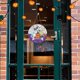 thumbnail image 4 of Halloween Wall Decor with Burlap Lanyard and Bow for Front Door, Wooden Sign, Indoor Outdoor Holiday Decor, 4 of 5