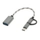 thumbnail image 2 of Adaptador de cable micro USB tipo C de carga rápida multifunción para Samsung Plata, 2 of 6