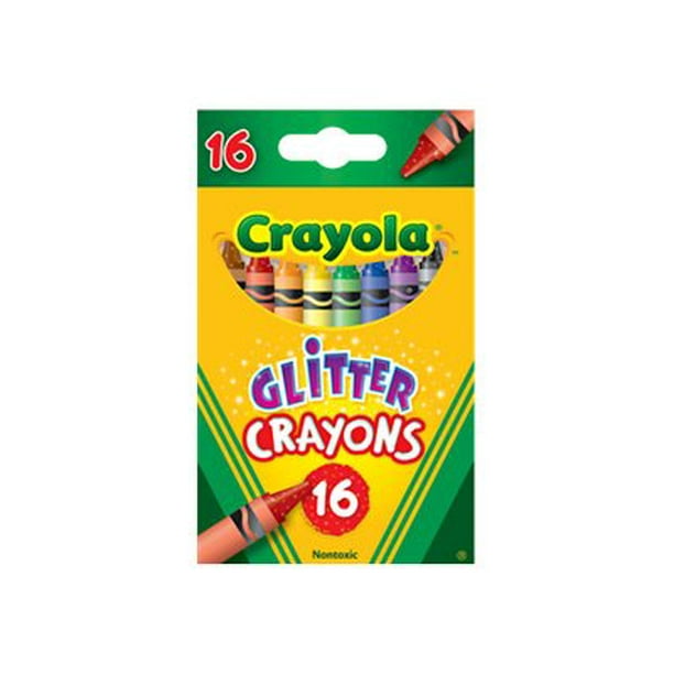 Crayola - Craie de Cire - Couleurs Pailletées (Lot de 16)
