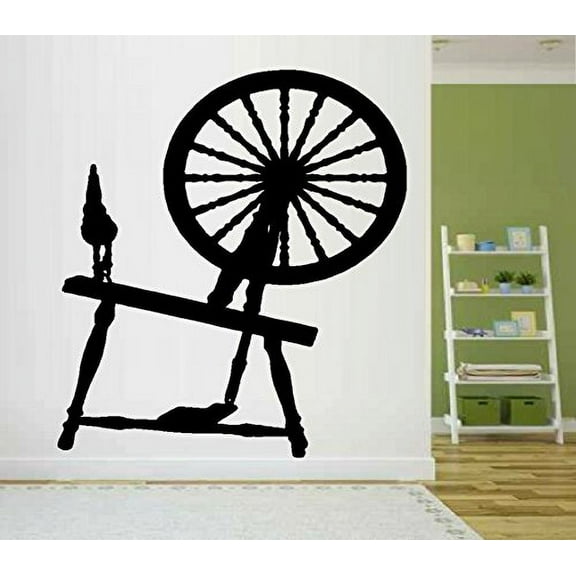 SPINNING WHEEL #2~ Wall Decal, 17" X 20"