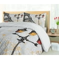 thumbnail image 5 of Ambesonne France Duvet Cover Set, Grunge Eiffel Europe, 2-Calking, Yellow Black and Red, 5 of 7
