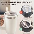 thumbnail image 4 of Tapa de repuesto de 1182 ml, paquete de 2 unidades para vaso Stanley Quencher, 4 of 6