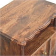 thumbnail image 6 of JERFIT Solid Wood Nightstand with 2 Drawers and Open Shelf, Handcrafted Mango Wood Bedside Table in Roasted Almond Brown, 6 of 9