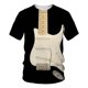 thumbnail image 1 of Camiseta De Manga Corta Estampada De Guitarra De Arte 3d, 1 of 7