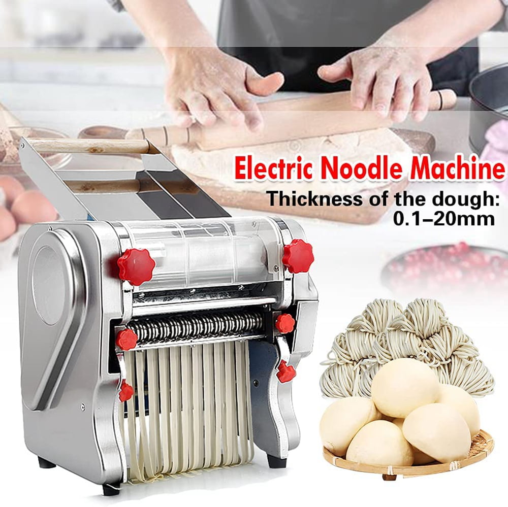 SHANNA Pasta Noodle Maker, 110V 135W Electric Stainless Steel Pasta Roller  Machine Dumpling Skin Noodle Machine Spaghetti Machine ( Noodle Machine  with 2 Blades) 