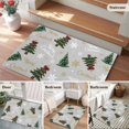 thumbnail image 5 of Grey Christmas Entryway Rug 2'x3'&nbsp; Non Slip Front Door Mats, Winter Green Pine Tree Gold Snowflake Entrance Rugs Indoor Outdoor Carpet, Washable Floor Mats Small Area Rug for Bedroom Kitchen, 5 of 8