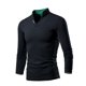 thumbnail image 2 of Camiseta de cuello alto para hombre, de talla grande, de primavera y otoño, informal, con letras y manga larga, M-7XL, 2 of 5