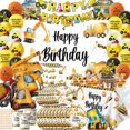 thumbnail image 2 of Decoraciones de fiesta de cumpleaños de construcción, placa temática de vehículo de ingeniería, pancarta de globo para Baby Shower, suministros de fiesta para niños, 2 of 4