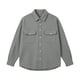 thumbnail image 5 of Top Abrigo Hombres Color Sólido Manga Larga Botón Cuello Moda Casual Verano Al Aire Libre Diario, 5 of 7