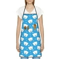 thumbnail image 3 of Pofeuu Cute Polar Bear Print Aprons with Pockets, Cute Aprons for Kitchen, Cooking, Server, Barber, Chef Apron, 3 of 7