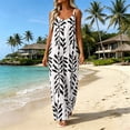thumbnail image 2 of PBFRDSJ Boho Wide Leg Jumpsuits for Women Sleeveless Spaghetti Strap Loose One Piece Rompers Ruched Flowy Vacation Jumpsuits, 2 of 6