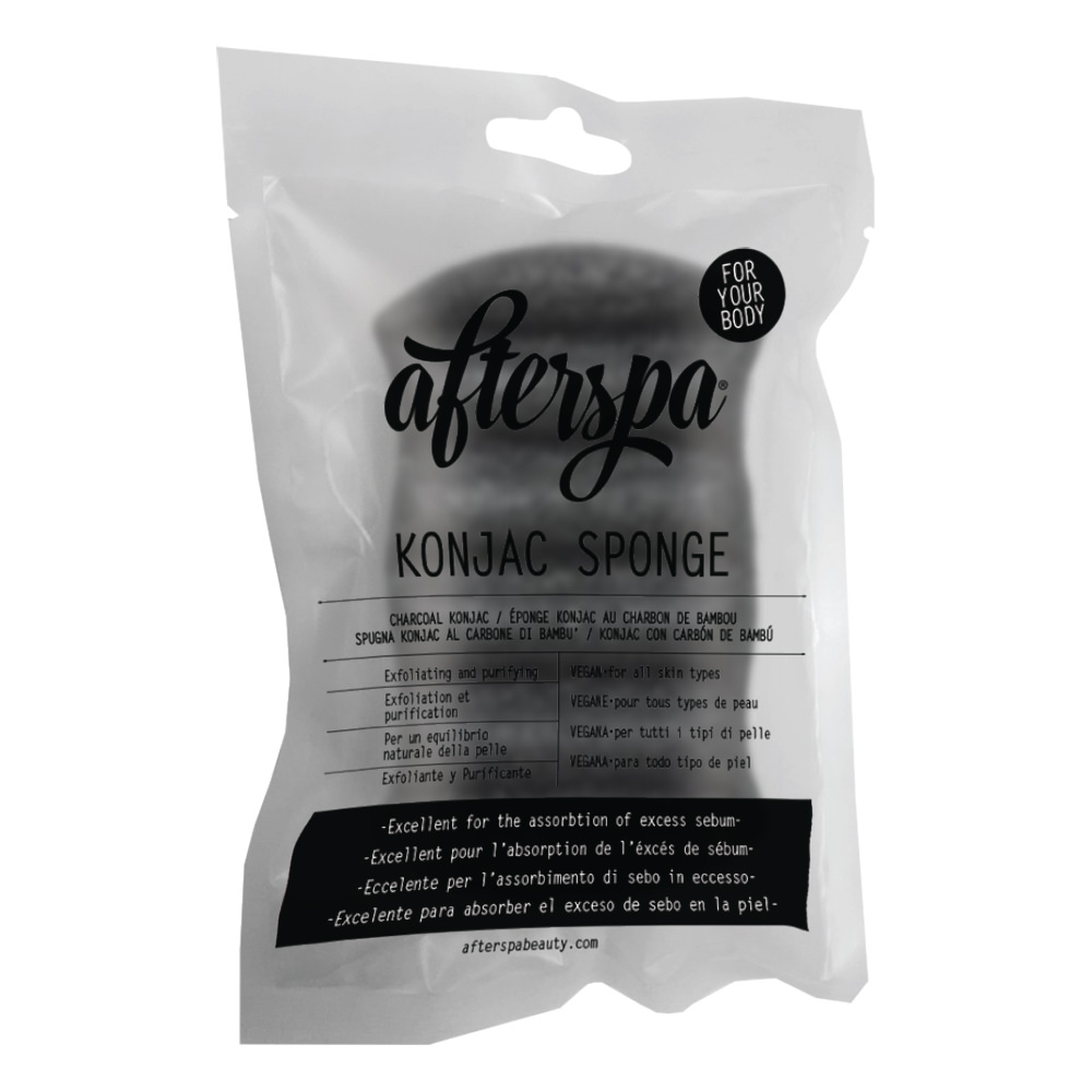 Afterspa Large Charcoal Konjac Sponge