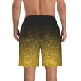 thumbnail image 3 of KLL Gold Glitter Gradient Men's Casual Summer Beach Shorts Hawaiian Shorts with Pockets-3X-Large, 3 of 5