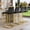 Black+Gold, variant on Lecut 30" Counter Height Bar Stools Set of 2, Modern Upholstered PU Leather Bar Stools with Back and Gold Chrome Plated Metal Frame, Armless Bar Chairs for Kitchen Island (Black+Gold)