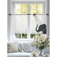 thumbnail image 5 of Elephants Showering Sheer Curtains 54 Inches Length 2 Panels Set, Window Sheer Curtains for Living Room/Bedroom, Modern Abstract Art Funny Animals Light Filtering Rod Pocket Curtain 52''x54''x2, 5 of 8