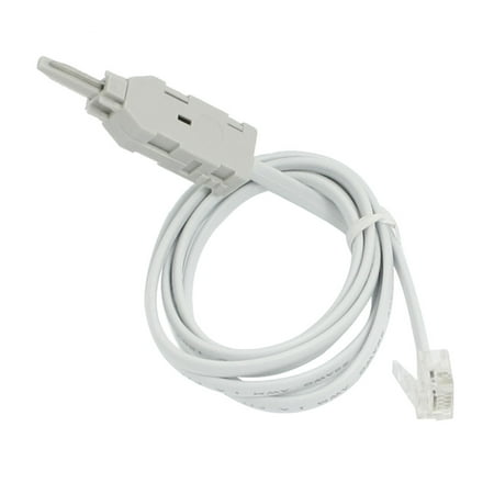 Unique Bargains White 6P4C Rj11 Plug Test Tester Cable for Home Phone Telephone