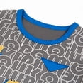 thumbnail image 5 of NIPAXO Boys Pajamas Set Long Sleeve Dinosaur Letter Print Casual Sleepwear with Blue Trim for Toddler Little Boys, 5 of 8