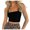Black, variant on Womens Tank Top Womens Sexy Sleeveless Wide Straps Backless Solid Crop Top Slim Fit Tank Top