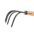 thumbnail image 2 of Nisaku Japanese Steel Garden Claw Rake & Hand Cultivator, 4.75-inch Width, Kumade Gohondume, 2 of 11