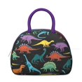 thumbnail image 4 of Sac à Lunch Dinosaure Abstrait Moderne pour Femmes, Mignon Bébé Dino avec Étoiles Colorées et Design Forestier, Sac Isolé Réutilisable pour Travail Ou Pique-Nique, 4 of 4