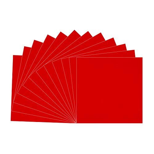 red glossy vinyl sheets 12 pack 12 x 12 permanent adhesive backed