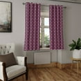 thumbnail image 2 of Ambesonne Checkered Grommet Curtain, Geometric Feminine, 50" x 63", Pink Pale Pink Black, 2 of 6