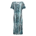 thumbnail image 4 of Felwors Femmes Nouvelle Mode d'Été Fendue V Robe à Manches Courtes Imprimé, 4 of 8