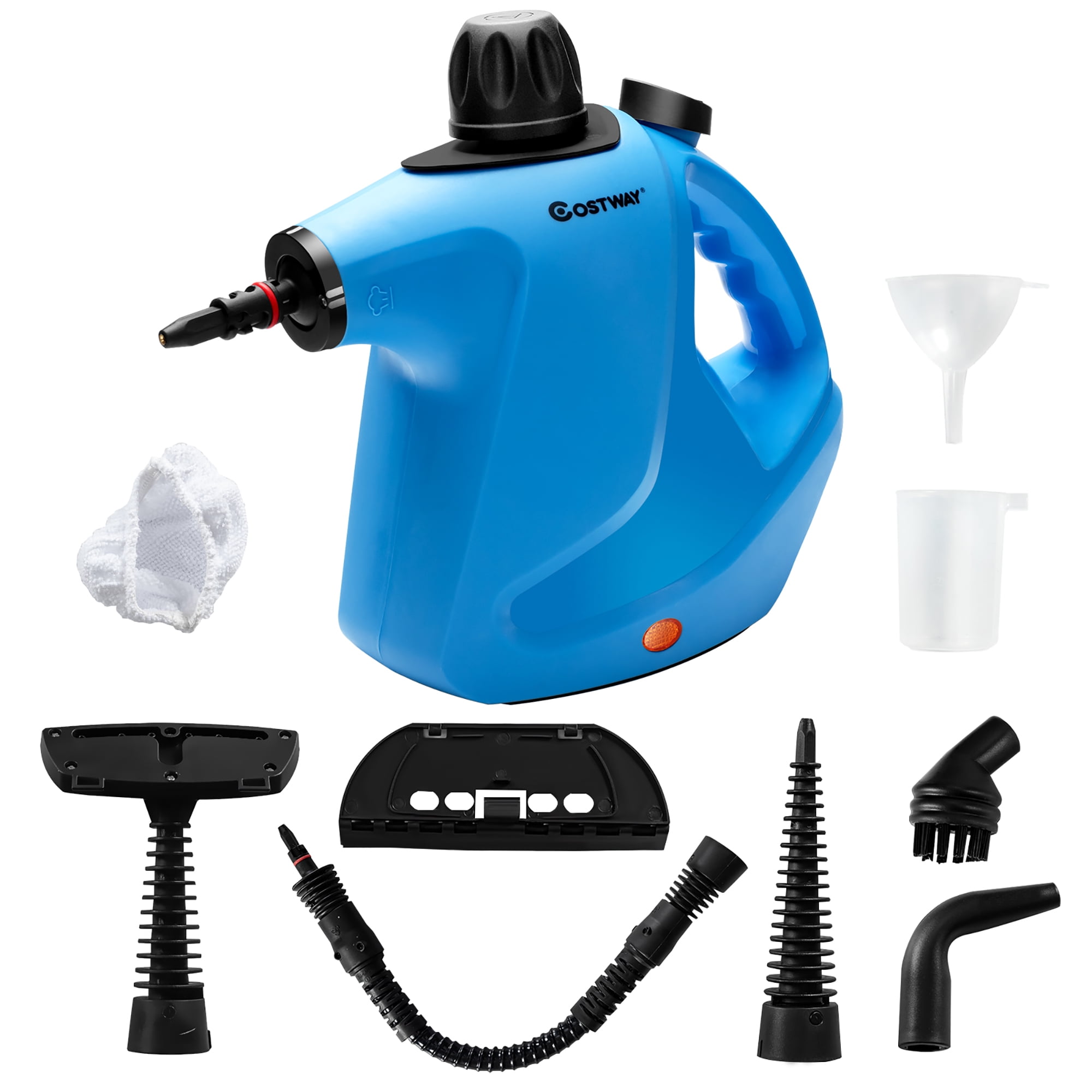 Patio Auto Handheld Pressurized Steam Cleaner with 9-Piece Accessory Set Multi-Purpose and Multi-Surface All Natural Chemical-Free Steam Cleaning for Home More