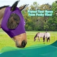 thumbnail image 3 of Vikakiooze Anti-Fly Mesh Equine Mask Comfort Fit Fly Mask Protects Eyes and Ears, 3 of 7