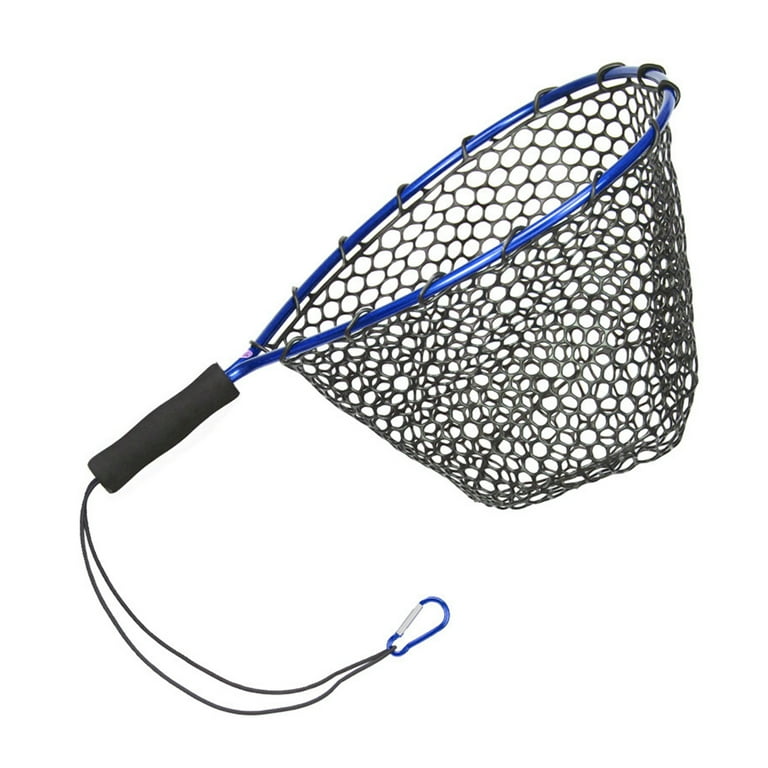 Fishing Net, Fly Fishing Landing Net Soft EVA Grip Aluminum Alloy Frame and  Comfortable EVA Handle with Sturdy Carabiner - Walmart.com