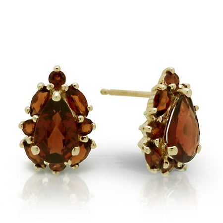 Garnet Cluster Earrings