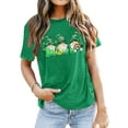 thumbnail image 3 of St. Patricks Day Shirt for Womens Cute Gnomes T-Shirt Shamrock Printed Shirts Short Sleeve Graphic Tees Tops, 3 of 6