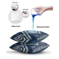 thumbnail image 6 of Waterproof Outdoor Throw Pillows with Inserts 12"x20" Set of 2,Navy Blue Soft Decorative Pillowcases for Couch Bedroom,Vintage Tribal Abstract Geometric Tie Dye Art Pillow Covers for Sofa Living Room, 6 of 8
