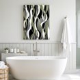 thumbnail image 6 of Canvas Wall Art, Sage Green Stripe Framed Canvas Prints for Kitchen Bedroom, Grey White Geometric Modern Abstract Small Gallery Wrapped Wall Decor for Home Office, Gifts, 8"x12" Ship Next Day, 6 of 9