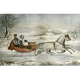 thumbnail image 2 of Knirsch, O. 14x11 Black Ornate Wood Framed with Double Matting Museum Art Print Titled - The Road, Winter, 2 of 4