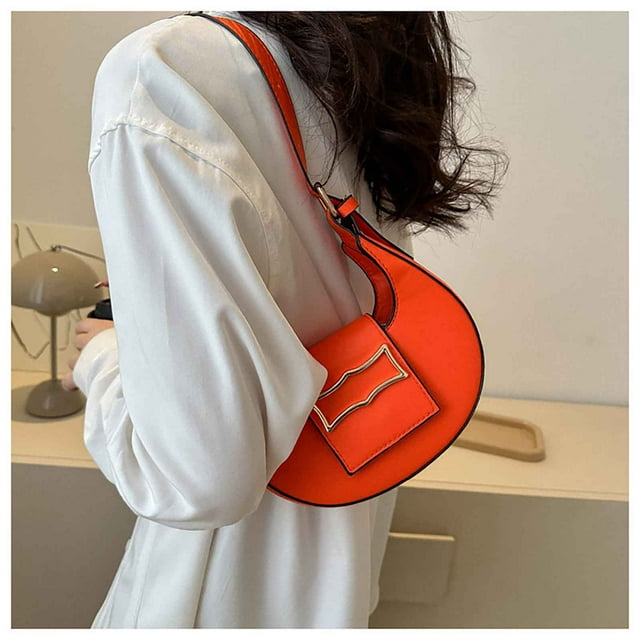Deals Qaailabf One Shoulder Crossbody Bag Leather Large Capacity Multi Compartment Women Bag