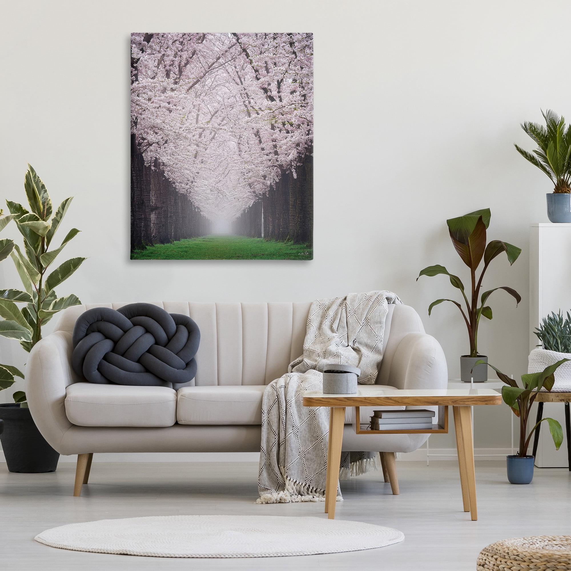 Stupell Industries Cherry Blossom Grove Landscape Photography Gallery Wrapped Canvas Art Print Wall Art, 36 x 48