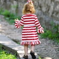 thumbnail image 6 of AnnLoren Girls Boutique Red Stripe Christmas Rudolf the Reindeer Swing Dress, 6 of 7