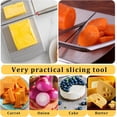 thumbnail image 6 of Cheese Slicer Cutter for Block Cheese,Multifunctional Stainless Steel Slicer With Blade,Cheese Cutter Board with Accurate Size Scale for Cheese Butter Vegetables, 6 of 7