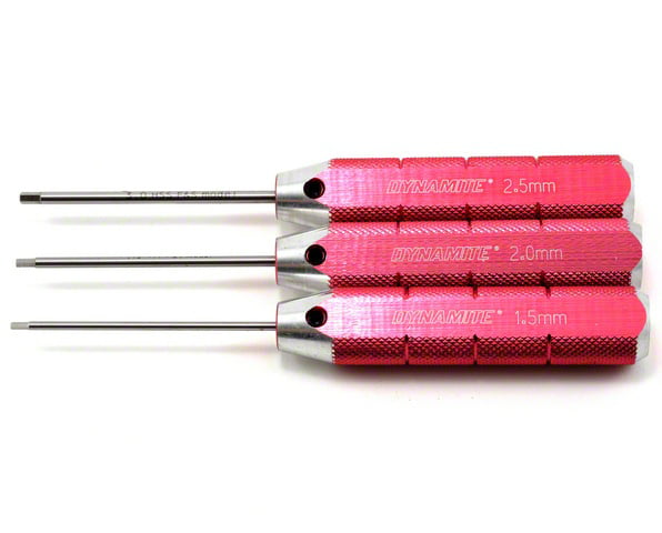 Dynamite 2904 Machined Hex Driver Metric Set Red 