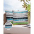 thumbnail image 6 of Retro Colorful Wood Board Outdoor Pillow Covers Set of 2, Decorative Waterproof Throw Pillow Case, Farm Wooden Texture Cotton Linen Soft Cozy Cushion Pillowcases, 6 of 6
