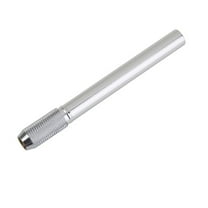 HEATSHAKING 1Pack Tilting Cylinder Pen Holder in Silver Color Improves Grip for Short Pencils 4.1x0.4x0.4in