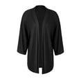 thumbnail image 4 of Women's Lightweight Open Front Kimono Cardigans Jacket Loose Waffle Knit 3/4 Batwing Sleeve Oversized Sweater with Pockets, 4 of 8
