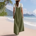 thumbnail image 4 of ZQUUVOU Women's Jumpsuit Casual Solid-Color Button Pocket Long Trousers(Olive Green,2XL), 4 of 7