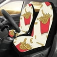 thumbnail image 2 of ZHANZZK Set of 2 Car Seat Covers French Fries Universal Auto Front Seats Protector Fits for Car,SUV Sedan,Truck, 2 of 4