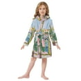 thumbnail image 6 of FORMRS Niños Bathrobe Unisex Hooded Robe Soft Plush Pajamas Sleepwear, Size 7-9T, Yellow Window, 6 of 7