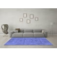 thumbnail image 3 of Ahgly Company Machine Washable Indoor Rectangle Oriental Blue Industrial Area Rugs, 3' x 5', 3 of 4