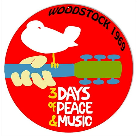 These Nostalgic Metal - Woodstock 1969 Peace And Music Nostalgic Reproduction Metal Sign